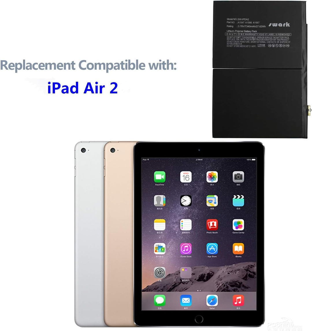 7340mAh Akku A1547 Compatible with iPad Air 2 A1566, iPad Air 2 A1567 mit Upgraded Toolkit