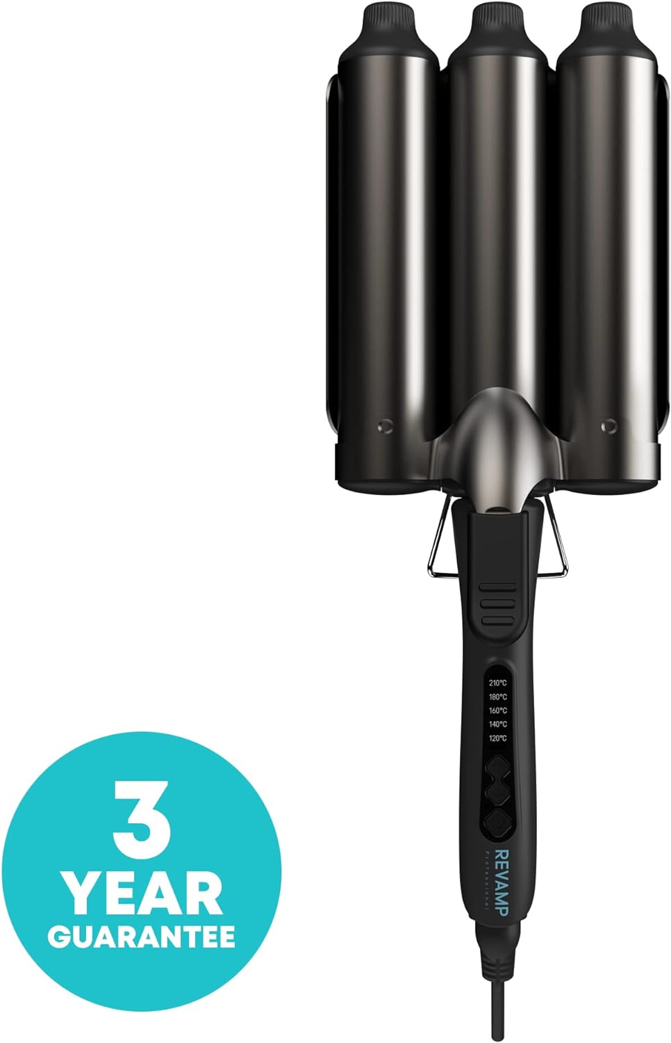 Revamp Progloss Boho Beach Waver XL – 38-mm-Waver mit 3 Fässern für geschmeidige, grosse Beach-Welle