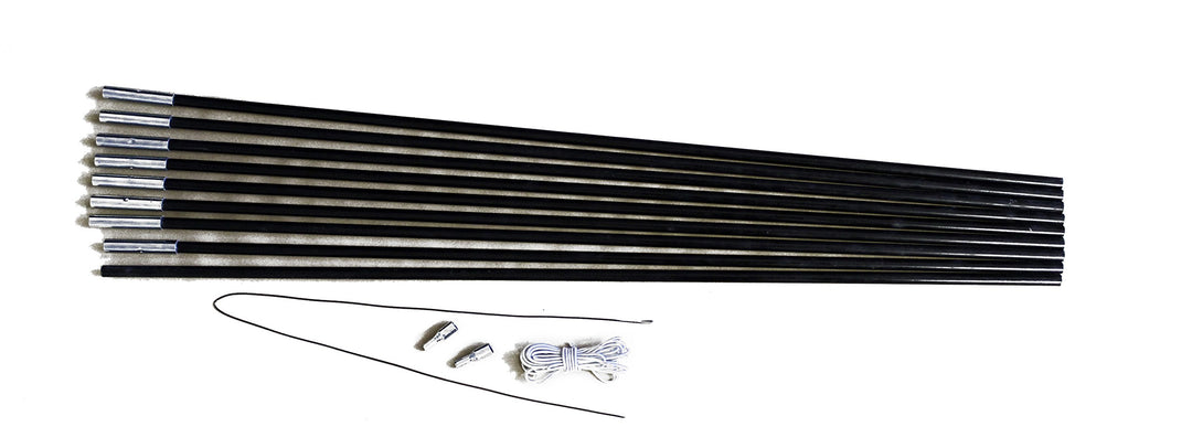 Fieberglaszeltstange 4m x 7,9mm - 7 Segmente - Ersatzstange für Zelt Einheitsgrösse, Einheitsgrösse