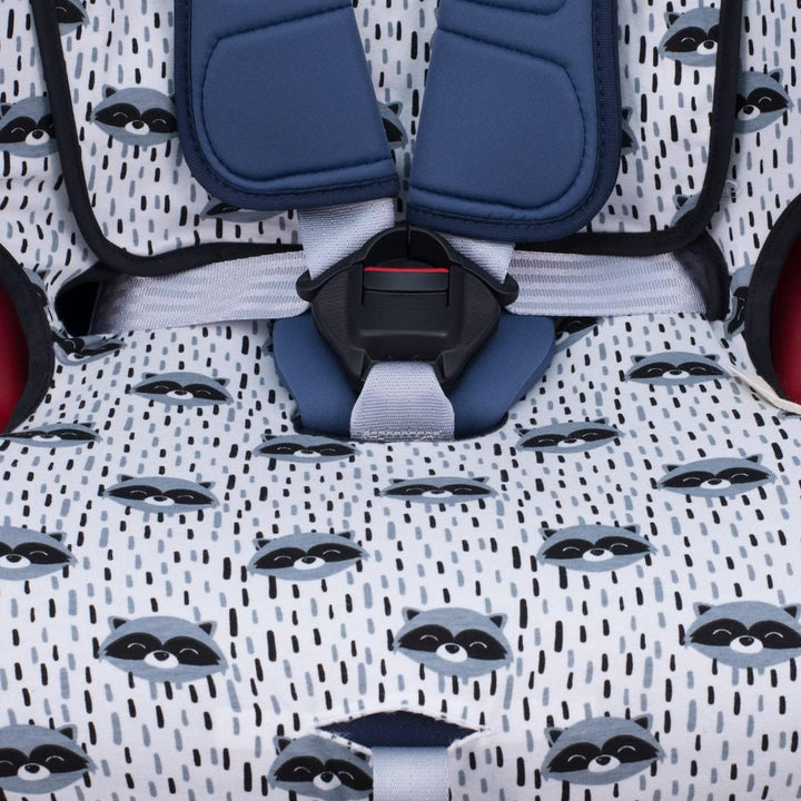 JYOKO Kids Bezug für Autositz kompatibel mit Romer Advansafix, Evolva IV M, aus Baumwolle (Raccoon,