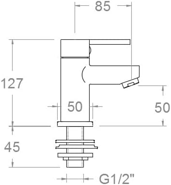3371A (x1) GRIFO LAVABO AZUL DRAKO
