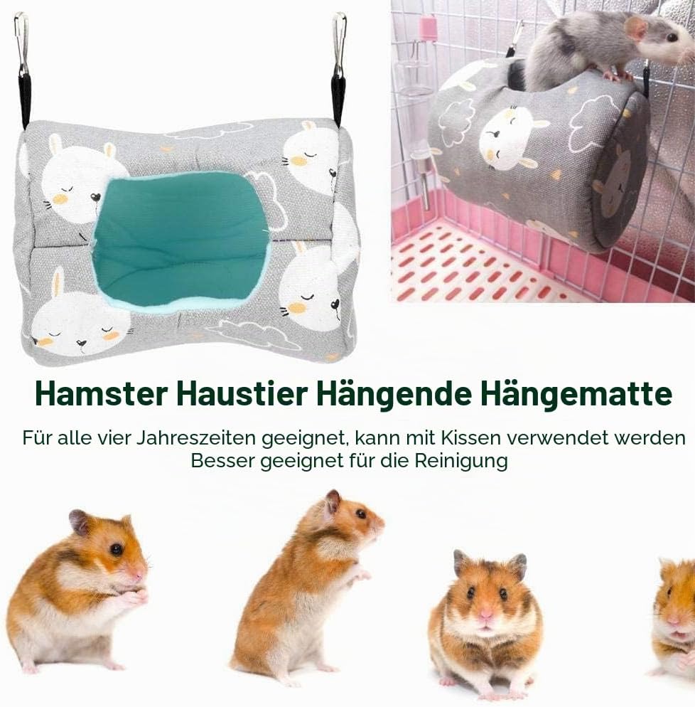 Kleintierkäfig Hängematte aus Leinen Hamsterkäfig Hängematte für Ratten/Kleinnager, Kleintierhöhle K