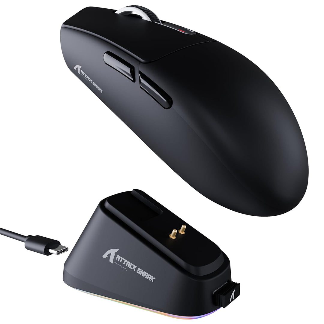 ATTACK SHARK G3PRO Kabellose Gaming-Maus mit Magnetischer Ladestation, PixArt PAW3311-Sensor, Bis zu