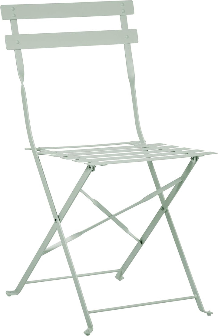 Modernes Balkonset Tisch mit 2 Stühlen aus Stahl grau Fiori