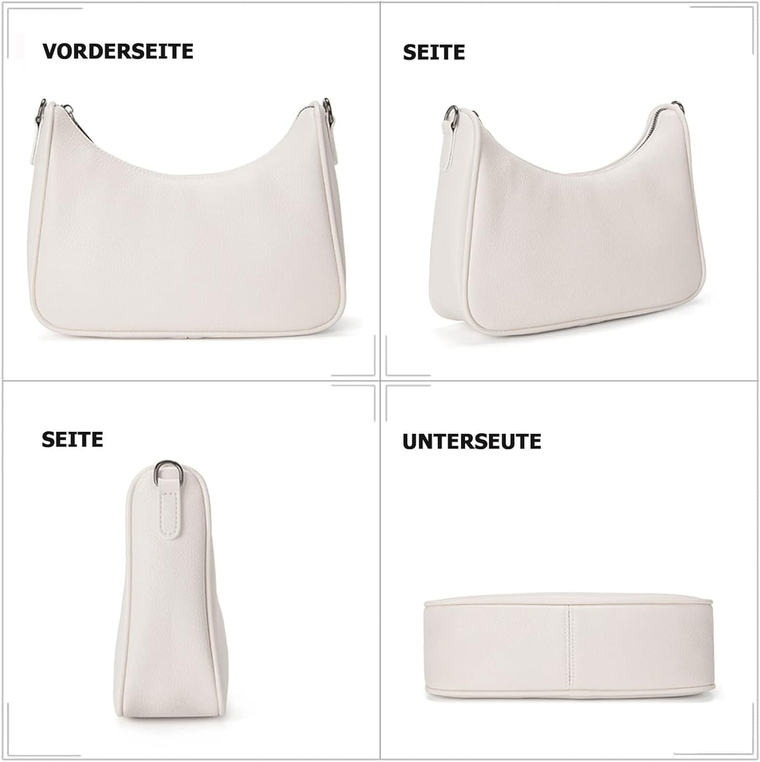 myfriday Schultertasche für Damen Hobo Crossbody Bag Umhängetasche PU-Leder Handtasche mit Kleine Mü