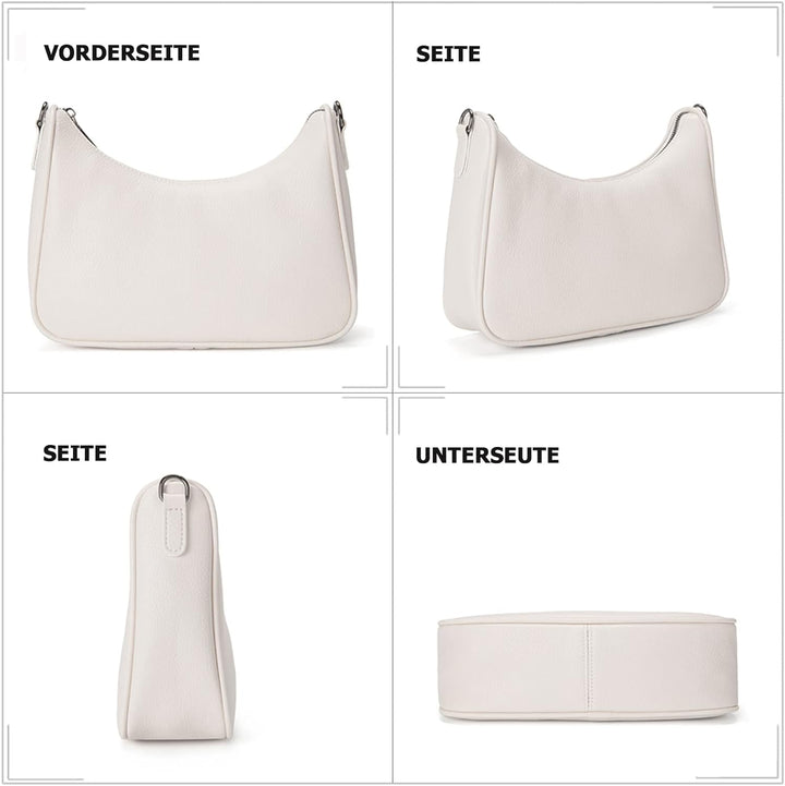 myfriday Schultertasche für Damen Hobo Crossbody Bag Umhängetasche PU-Leder Handtasche mit Kleine Mü