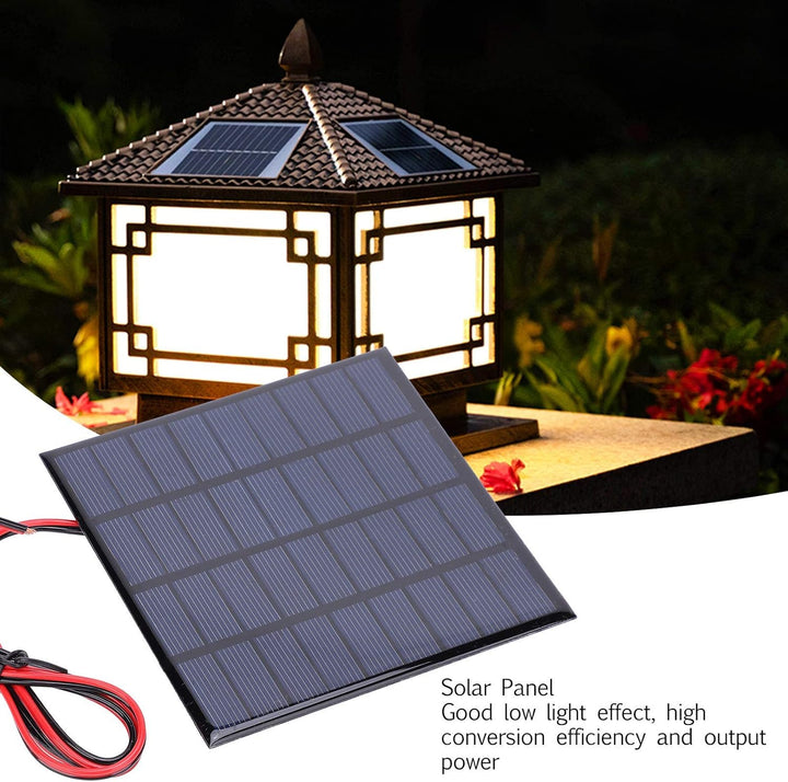 Walfront 2Pcs DC 9V 2W Mini Solarpanel, Solarpanels Batteriespielzeug Lademodul mit 100 cm Kabel, So