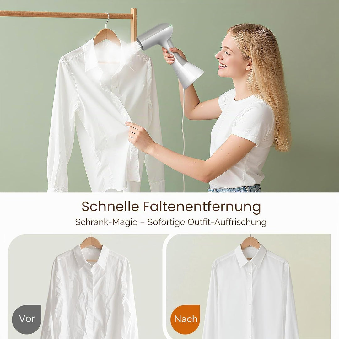 Handheld Steamer Dampfglätter, Tragbares Reise-Dampfbügeleisen, 150℃ Turbo Penetrating Steam Wrinkle