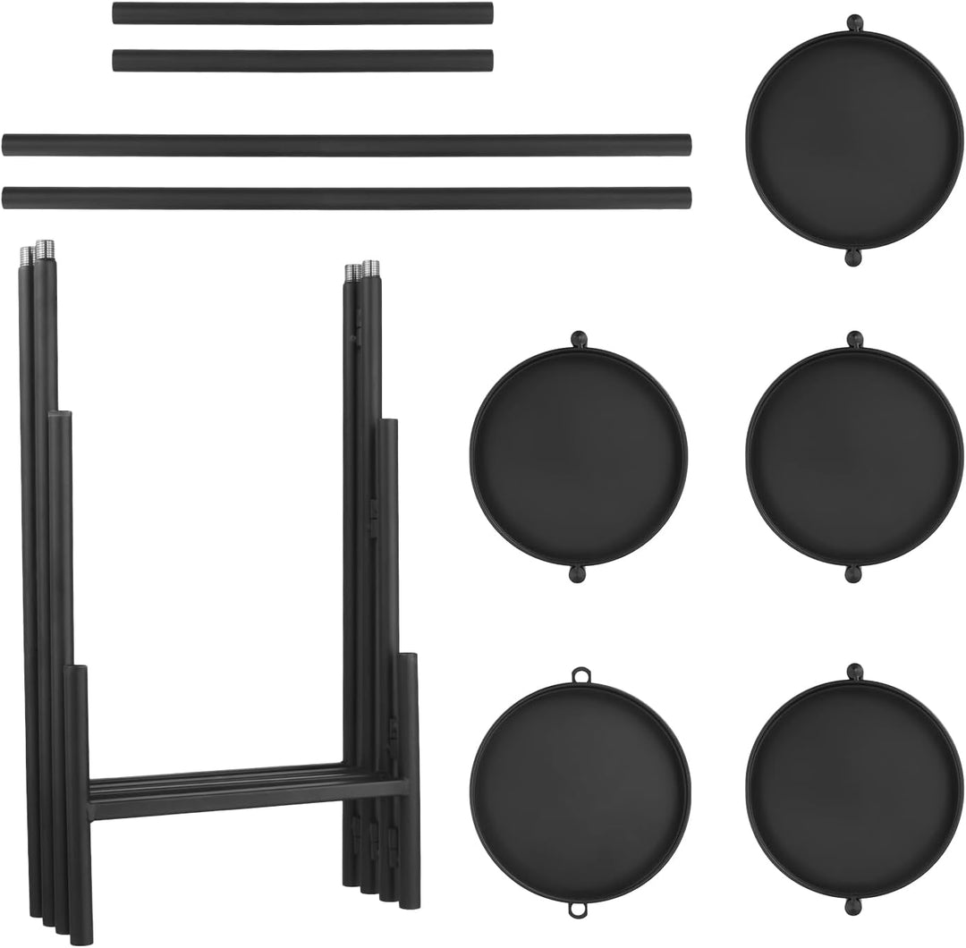 QWORK® 5 etagen pflanzenständer aus metall, blumenständer , pflanzenregal für drinnen und draussen,