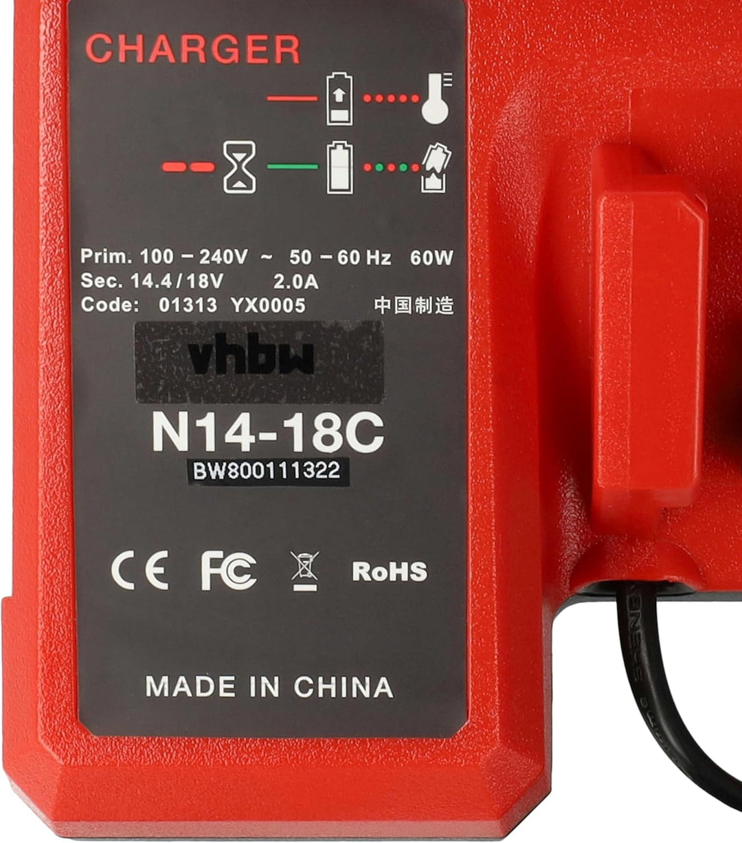 vhbw Ladegerät kompatibel mit Novopress ACO202, ACO203, ACO401 Werkzeug Li-Ion-Akkus