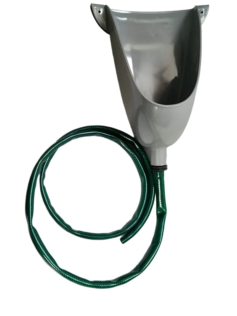 Varile Kunststoff Urinal glänzend mit 2 m Ablaufschlauch, Pissuar Wasserlos, WC Kabinen, Urinalbecke