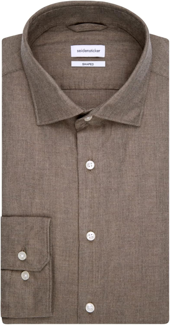 Seidensticker Herren Business Hemd - Shaped Fit - Bügelfrei - Kent-Kragen - Langarm - 100% Baumwolle