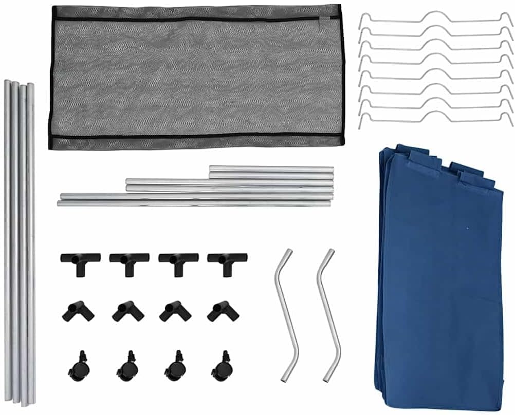 vidaXL Wäschesortierer mit 4 Taschen Rollen Wäschesammler Wäschekorb Wäschebox Wäschewagen Wäscheton
