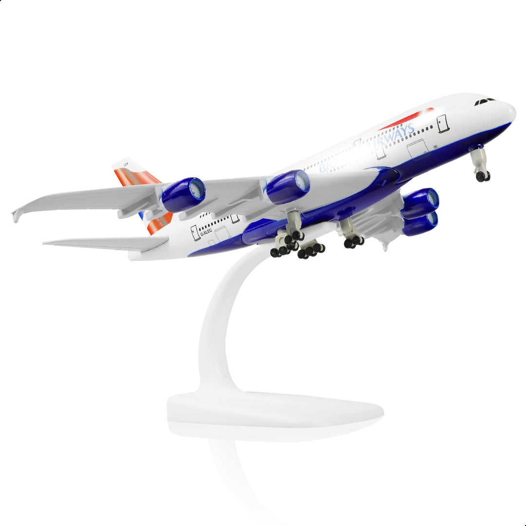 QIYUMOKE A380 Britisch 1/300 Druckguss Metallflugzeug -Flugzeugmodell A380 Airbusa380 Modellebene mi