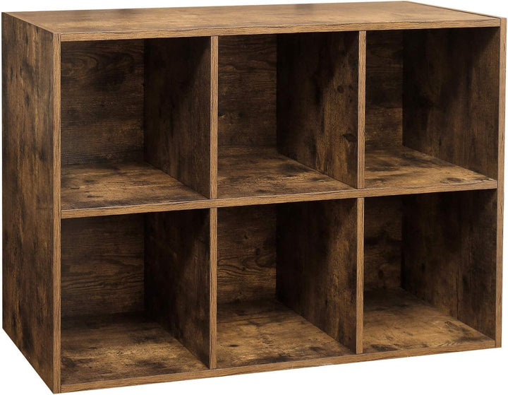 VASAGLE Bücherschrank, Bücherregal, mit 6 Fächern, Büroregal, Würfelregal, Standregal, für Wohnzimme