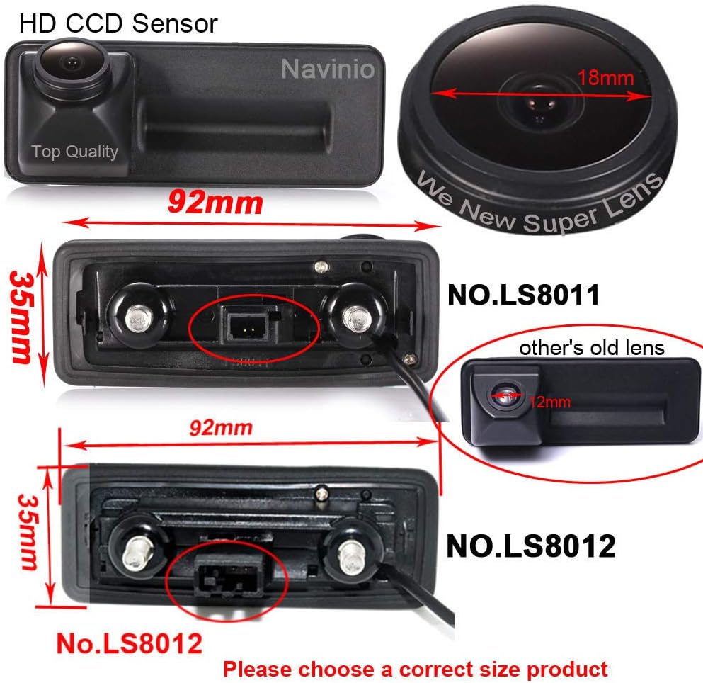 HD CCD Kofferraum Griff Rückfahrkamera Wasserdicht Nachtsicht Rückfahrkamera für Skoda Fabia Y6 Audi