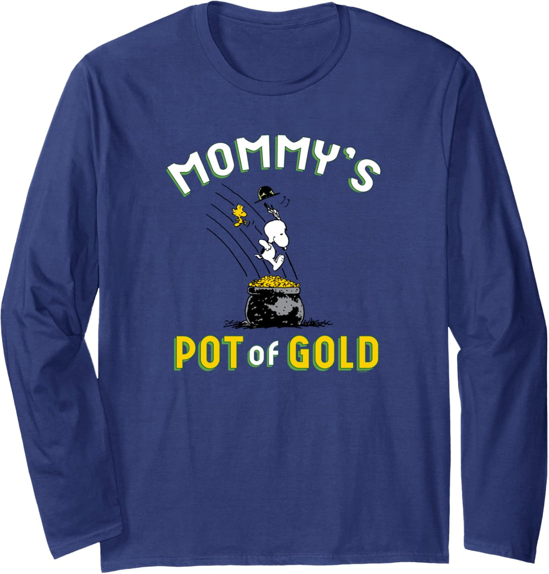 Peanuts St Patrick's Day Snoopy Topf voll Gold Langarmshirt