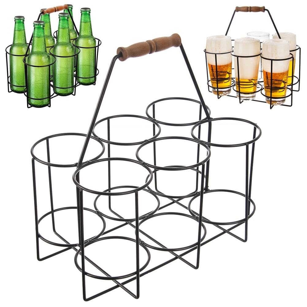 orion group Tragekiste für Flaschen Bierträger Flaschenträger Flaschenkiste | Flaschenkorb aus Metal