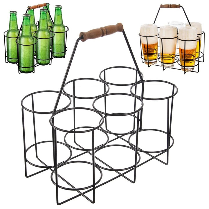 orion group Tragekiste für Flaschen Bierträger Flaschenträger Flaschenkiste | Flaschenkorb aus Metal