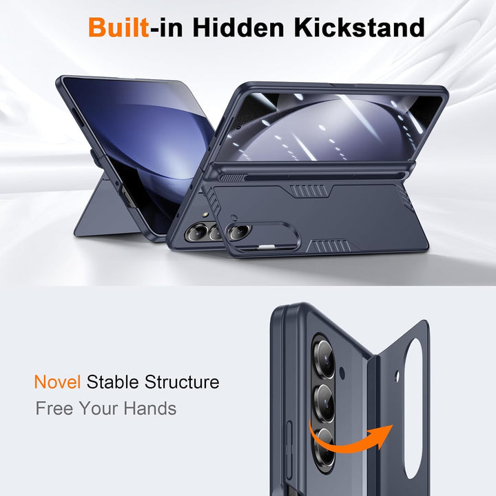 spoovcto für Samsung Galaxy Z Fold 5 Hülle mit Slim S Pen Stifthalter & Scharnierschutz, Integrierte