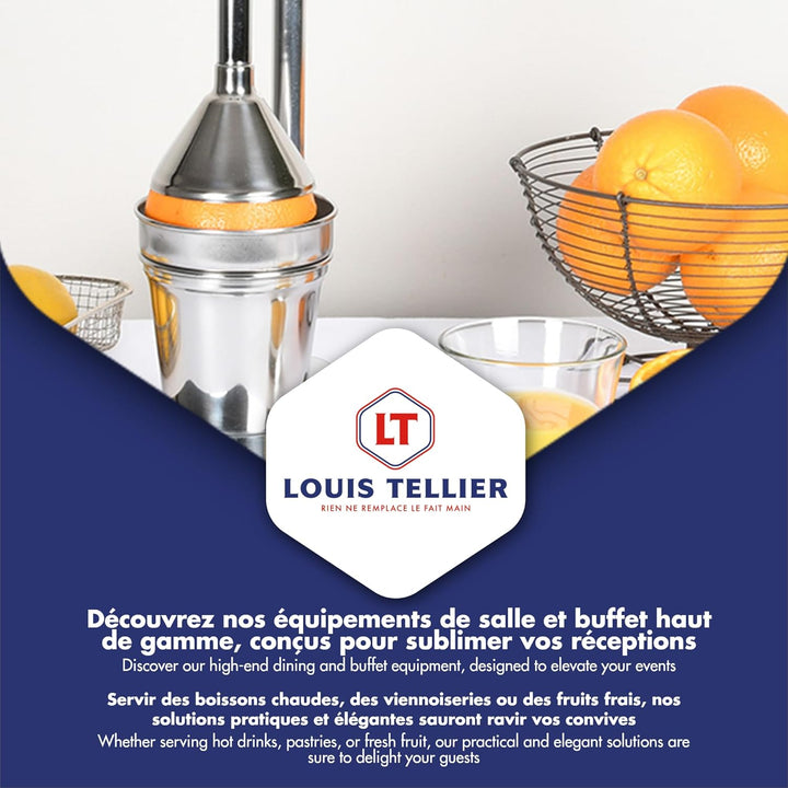 Louis Tellier N7013 Brotschneider mit Holzplatte, Klinge: 25 cm, Beige