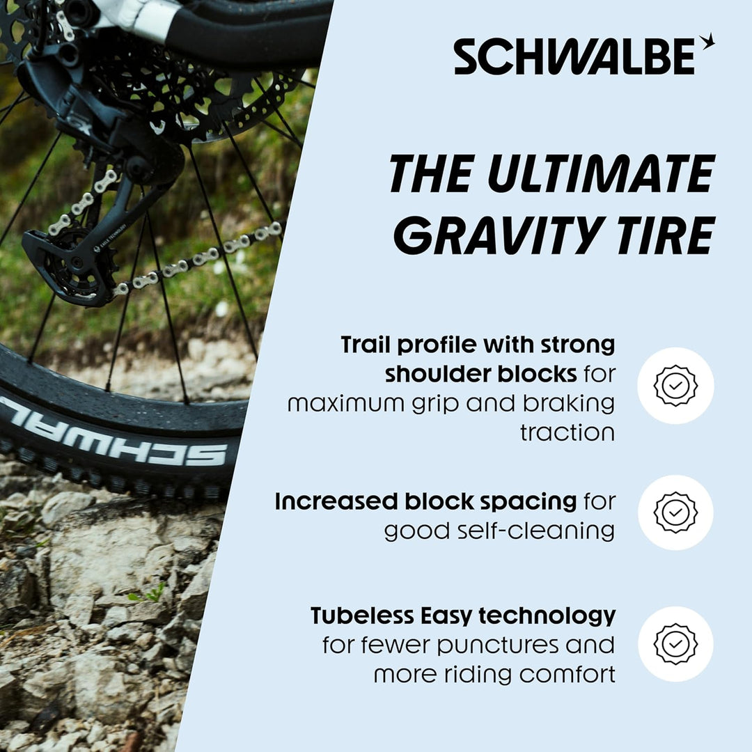 Schwalbe Unisex – Erwachsene Nobby NIC Hs463 Reifen NOBBY NIC Evo, SnakeSkin, TLE 60-584 - SnakeSkin