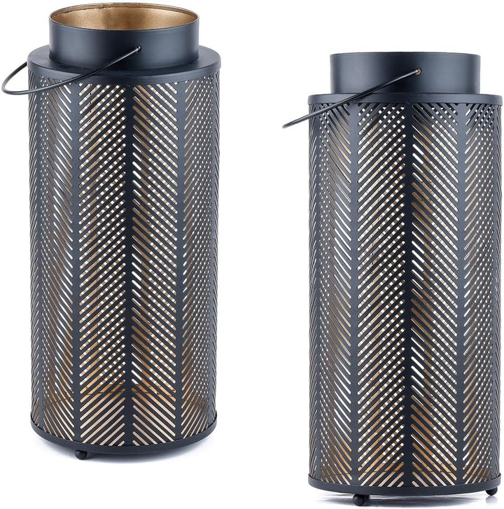 Marrakesch 2er Set Gartenwindlicht Windlicht 33 cm und 25 cm | Windlichter für Draussen Arvid gross