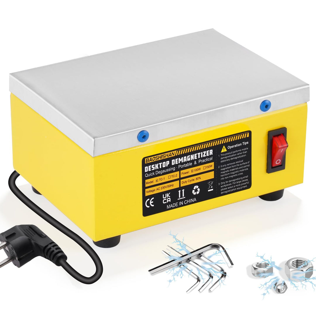BAOSHISHAN Mini Entmagnetisierer Tragbarer 16×12×9CM, 100W, Reine Kupferspule, 80% Fortführungsrate