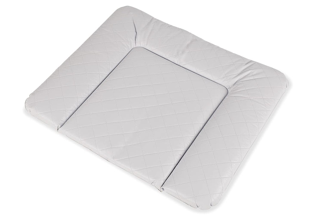 Pinolino Wickelauflage Komfort, Folie gesteppt, grau, 85 x 75 cm, für Babys und Kleinkinder, abwisch