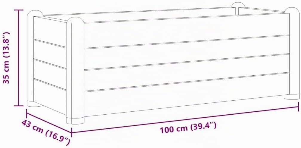 vidaXL Garten Hochbeet Pflanzkasten Pflanzbeet Gemüsebeet Blumenbeet Blumenkasten Frühbeet Gartenbee