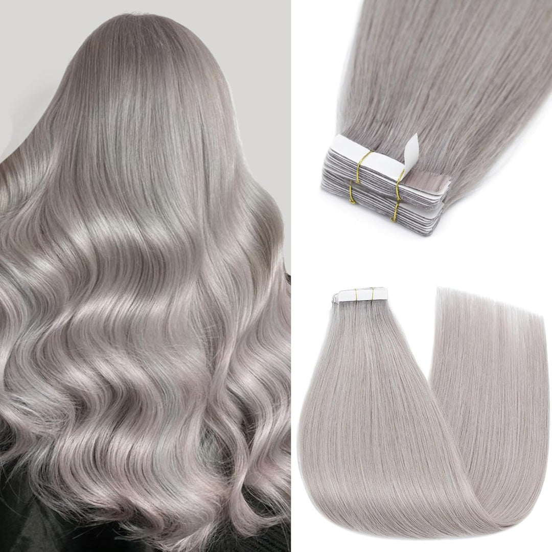Tape Extensions Echthaar 10stk, Remy Tape in Extensions Haarverlängerung, Skin Weft Echthaar Haarext