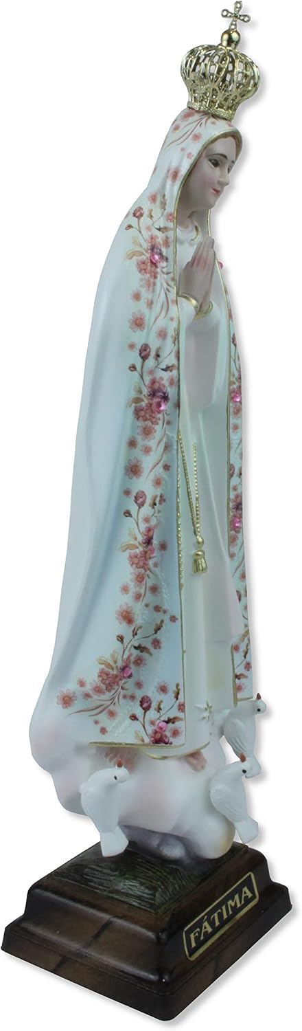 Proposte Religiose Statue Unserer Frau von Fatima aus Harz 27 cm - Augen aus Glas
