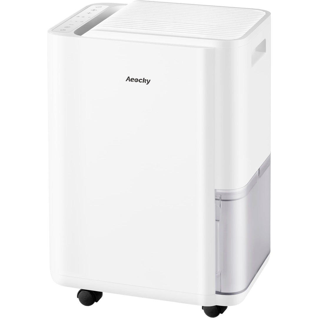 AEOCKY 25L/Tag Luftentfeuchter elektrisch, kompakt, Dauerablauf | Für Schlafzimmer, Badezimmer und K