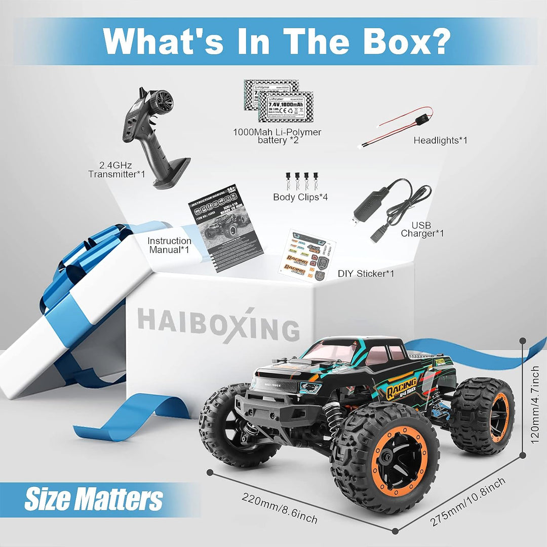 HAIBOXING Ferngesteuertes Auto 4WD RC Auto 1:16 36km/hHochgeschwindigkeits RC Monster Truck 2,4 GHz