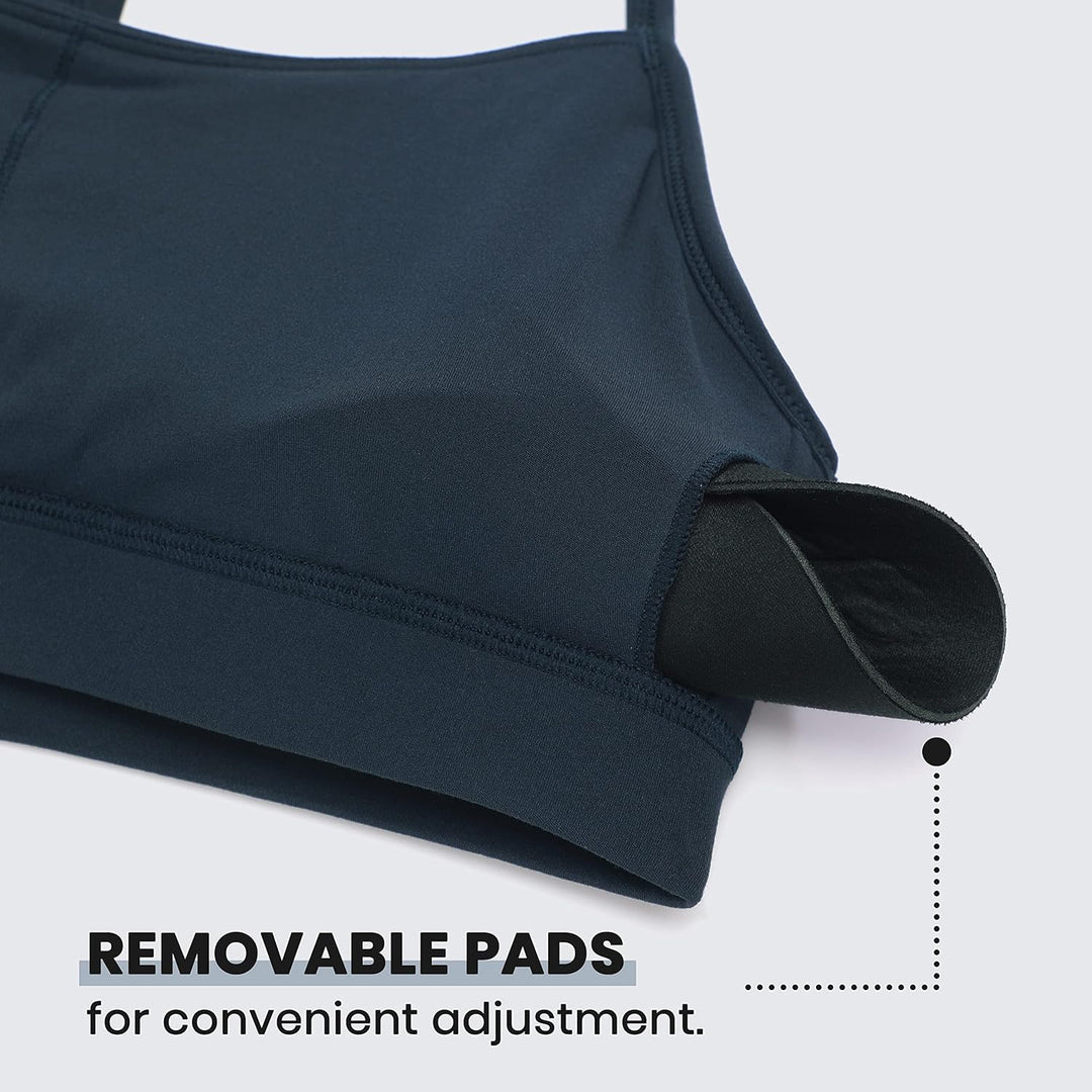 CRZ YOGA Damen Butterluxe Racerback Sport BH Gepolstert Ohne Bügel Y-Rücken Yoga BH Sommer Atmungsak