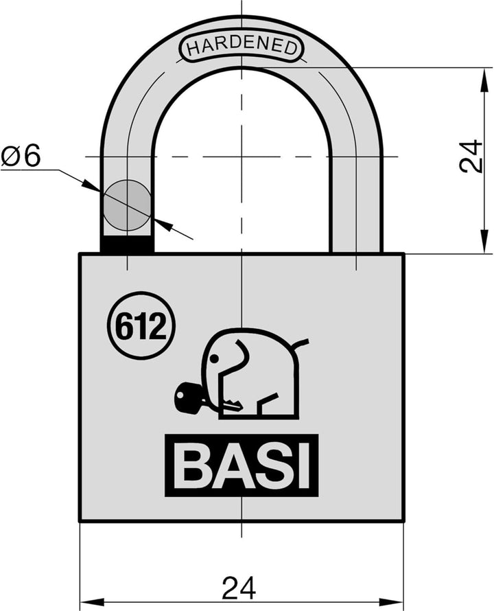 BASI | Vorhangschloss 2er Set | 40 mm | mit Wasserstopp | verschiedenschliessend | massives Messing-