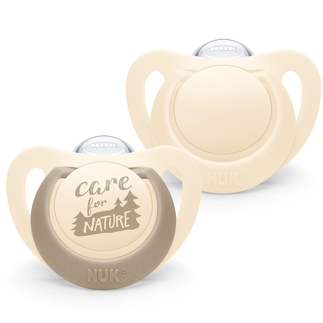 NUK for Nature Babyschnuller | aus nachhaltigem Silikon | kiefergerechte Form | BPA-frei | 18-36 Mon