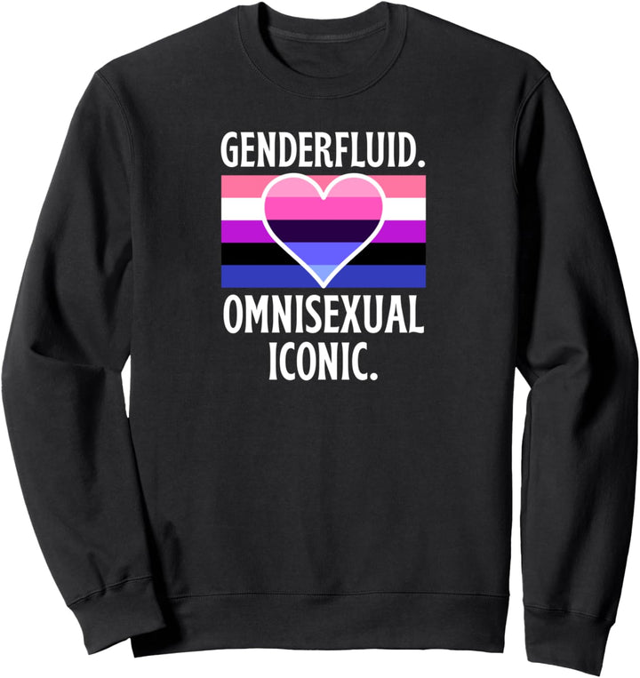 Genderfluid Omnisexual Iconic Pride Flagge Genderqueer Queer Sweatshirt