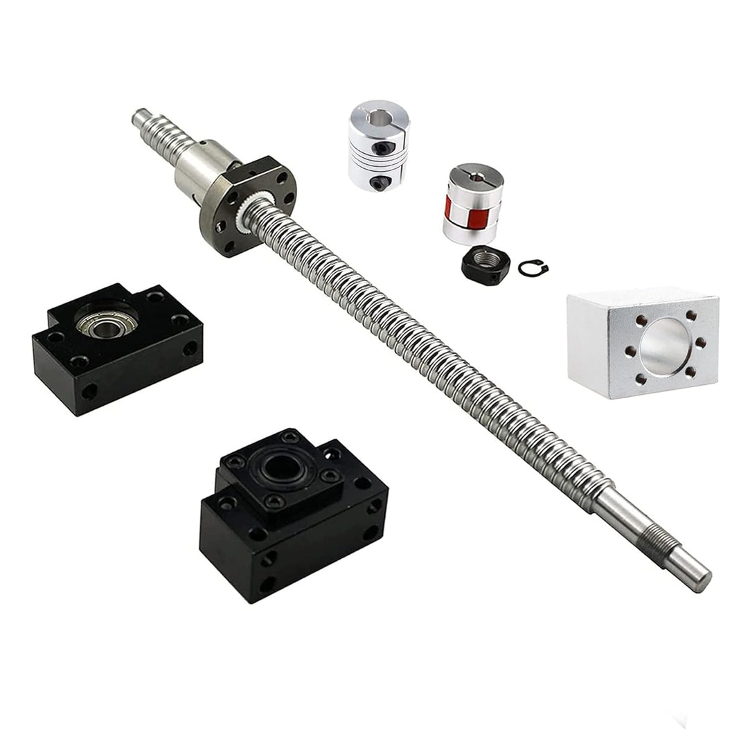 CNCYEAH Linearführung SBR16 Linearschiene 400mm Gleitschiene Welle mit 4 SBR16UU Lagerblock + SFU120