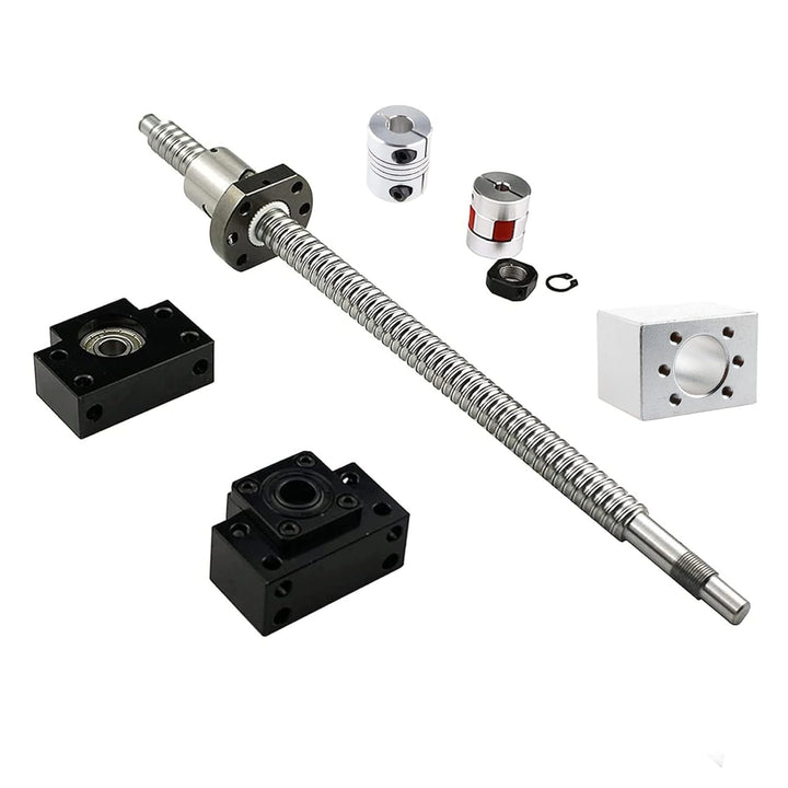 CNCYEAH Linearführung SBR16 Linearschiene 400mm Gleitschiene Welle mit 4 SBR16UU Lagerblock + SFU120