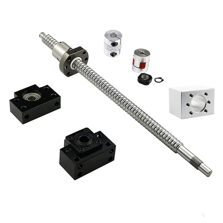 CNCYEAH Linearführung SBR16 Linearschiene 400mm Gleitschiene Welle mit 4 SBR16UU Lagerblock + SFU120