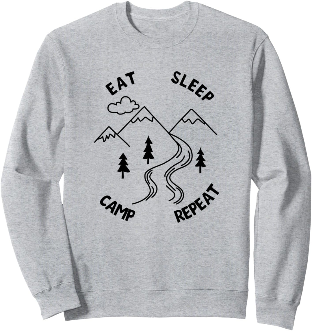 Lustiger Spruch Camping Natur Wildnis Berge Sweatshirt