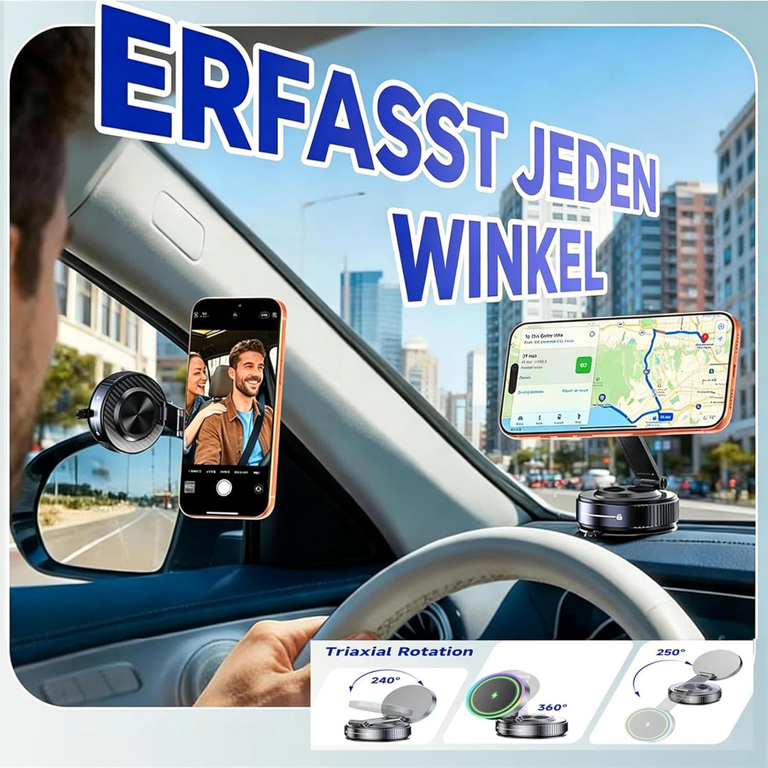 Magnetisch Autohalterung 15W Handyhalterung Auto mit Ladefunktion, Ladegerät Kfz Magnet Wireless Car