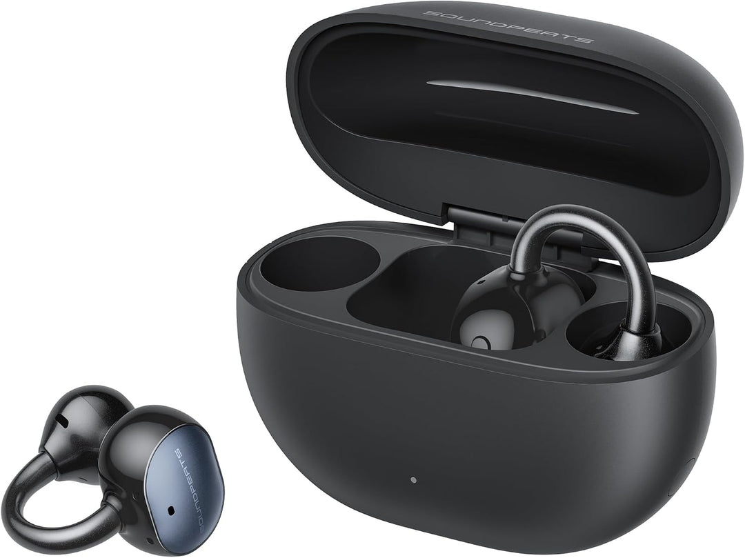 SoundPEATS UU2 Open-Ear Clip Bluetooth-Kopfhörer, Schwarz | 12mm Titan-Membran, LDAC Hi-Res, 42 Std.