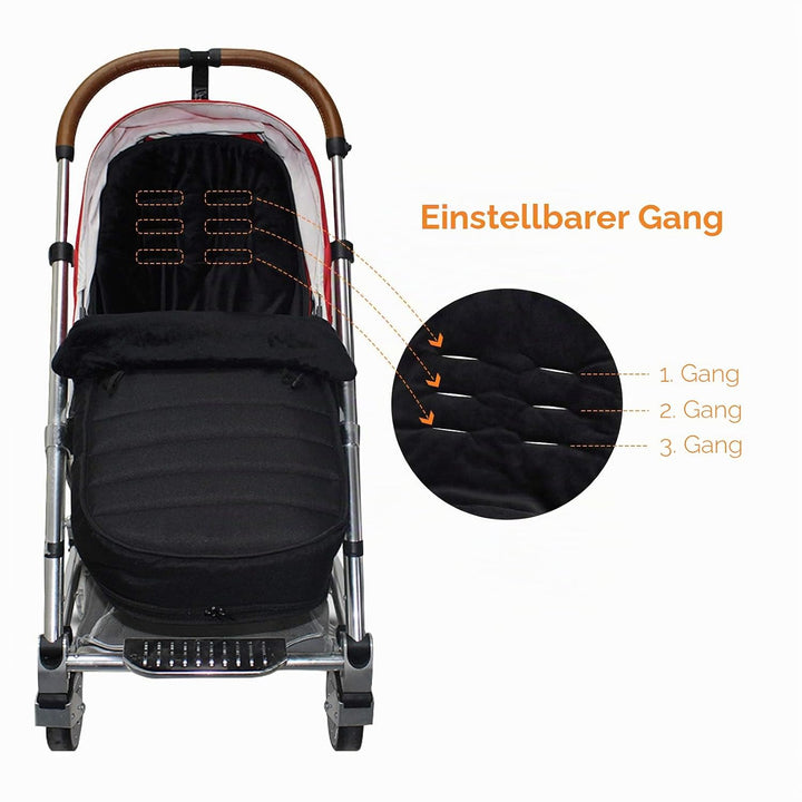 WD&CD Baby fusssack Einschlagdecke Babyschale WinterFusssack für Kinderwagen mit Fleece Gefüttert, W
