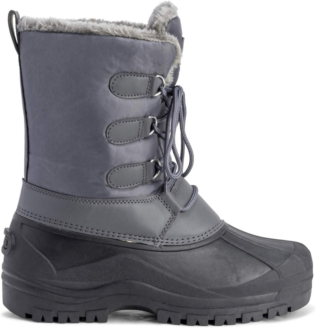 Polar Herren Dreck Schnüren Short Nylon Winter Schnee Regen Schnüren Wasserdicht Duck Stiefels, Grau