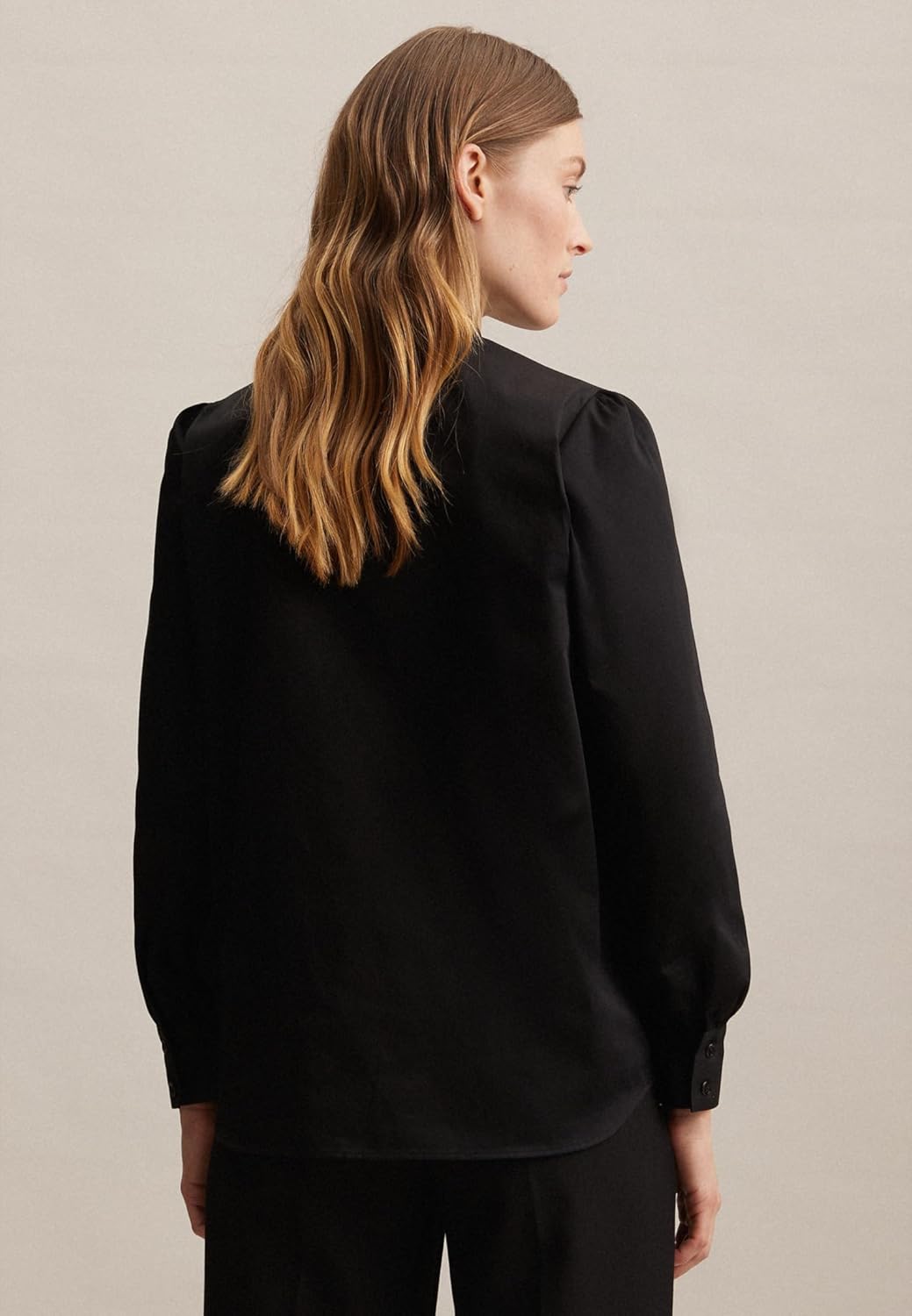 Seidensticker Damen Regular Fit Langarm Bluse 34 Schwarz, 34 Schwarz