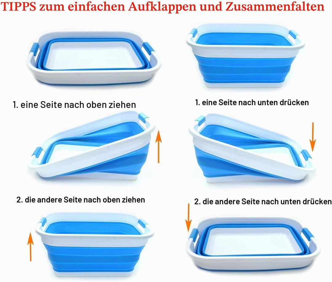 SAMMART 41L Collapsible Plastic Laundry Basket - Foldable Pop Up Storage Container/Organizer - Porta