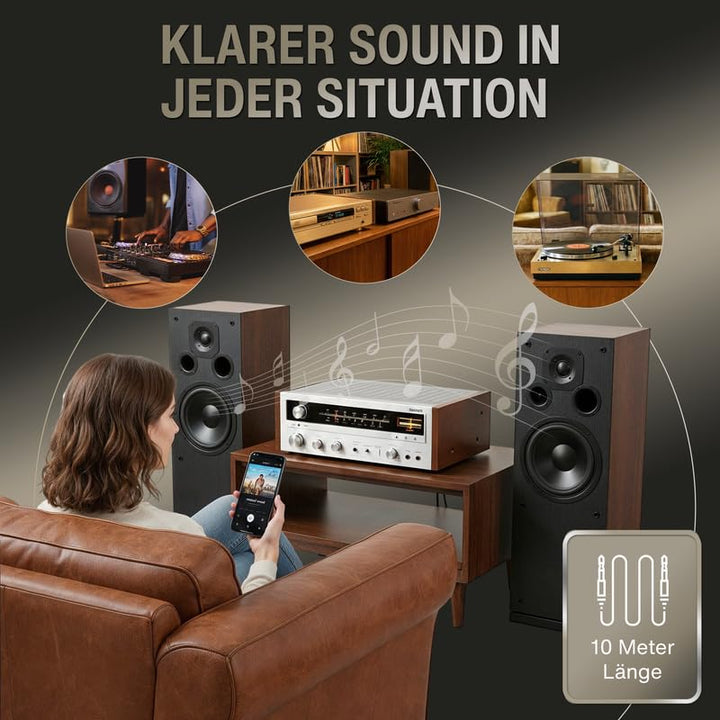 audio pirates by cammica USB-C auf 2x RCA Clinch Stecker, RCA-Kabel, Audio-Kabel | High-End Audiokab