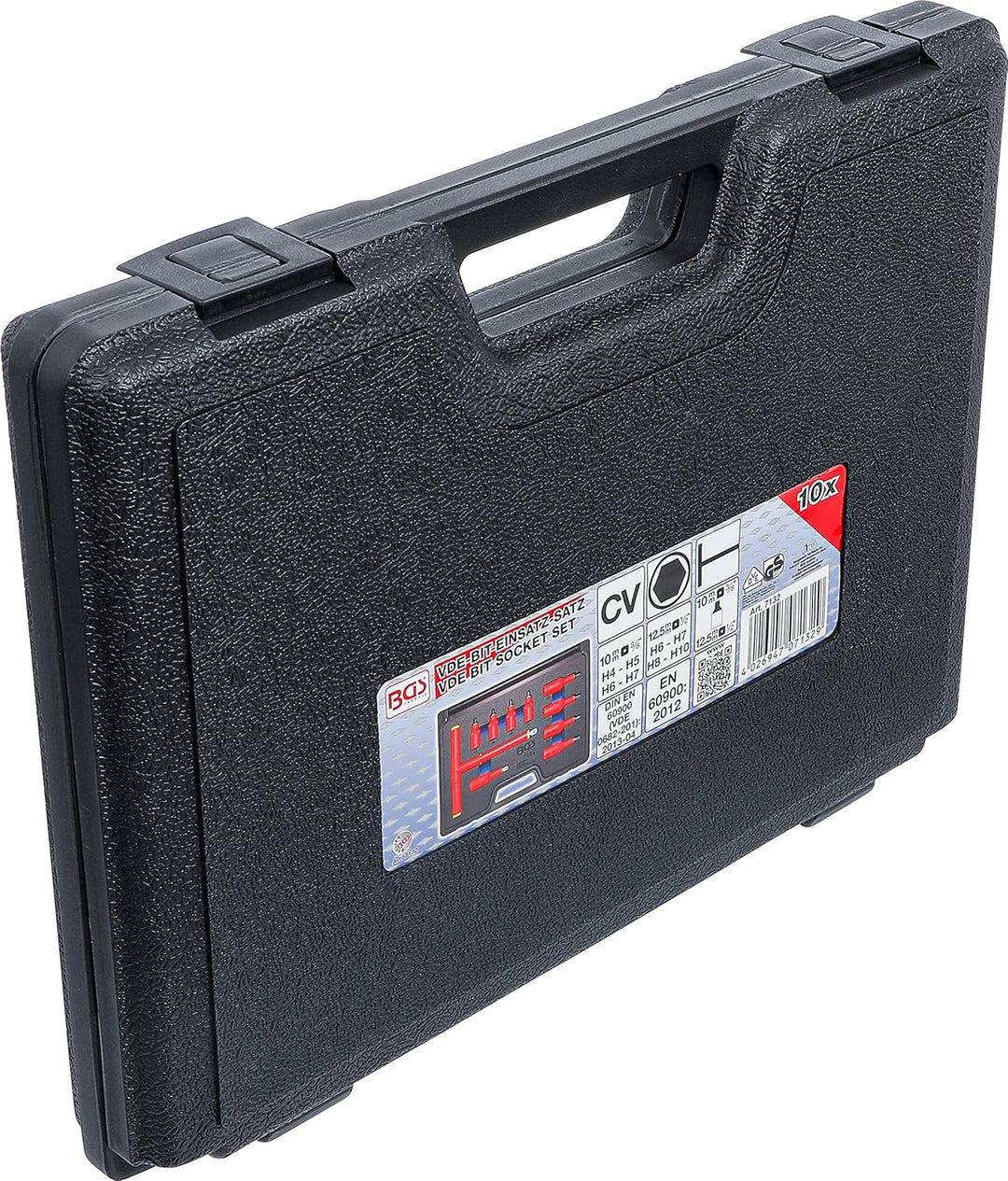 BGS 7132 | VDE-Bit-Einsatz-Satz | Antrieb Innenvierkant 10 mm (3/8") / 12,5 mm (1/2") | Innensechska